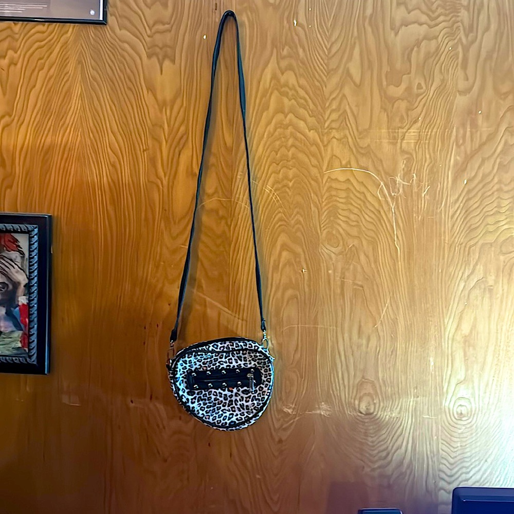 Colorful leopard print small purse